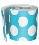 Teal with Polka Dots Rolled Straight Borders