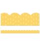 Yellow with Painted Dots Scalloped Bulletin Board Borders