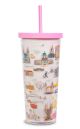 City Icons Tumbler with Straw
