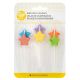 Glitter Star Birthday Candles 6pc