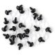 Shank Back Black Solid Eyes 9mm 8pc