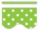 Lime Polka Dots Scalloped Border Trim