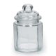 Paneled Glass Canister with Lid, 5 inches
