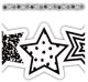 Black and White Stars Die-Cut Border Trim
