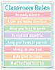 Pastel Pop Classroom Rules Chart