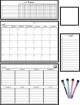 Black & White Dry-Erase Magnetic Calendar Set