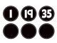 Black and White Numbers Magnetic Accents
