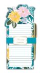 Floral Die-Cut Notepad with Pen