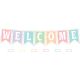 Pastel Pop Pennants Welcome Bulletin Board