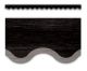 Modern Farmhouse Black with Gray Scalloped Border Trim