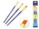 Artist Brush Set Golden Nylon Flat #10, Round #2, Angle #6
