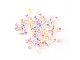 Alphabet Beads White with Colored Letters 6mm Cubed