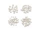 Glass Pearl White Beads Assorted