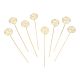 David Tutera™ Gold Wire Circle Card Holder Pick, 6 pack