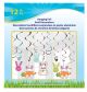 Easter Hanging Foil Swirls Decorations 12pc