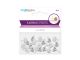 8mm Silver Earring Post 20pc Flatback