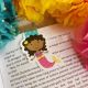 Dark Brown Hair Mermaid Magnetic Bookmark