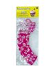 Floral Swirl Pink Cupcake Wrappers With Flag Picks 6 pcs