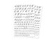 Alphabet Script Mini Fonts Sticker Sheet 2pc