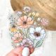 WIldflower Bunch Clear Waterproof Vinyl Sticker