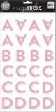 Mambi Pink Alpha Letter Gold Foil 8 Sticker Sheets