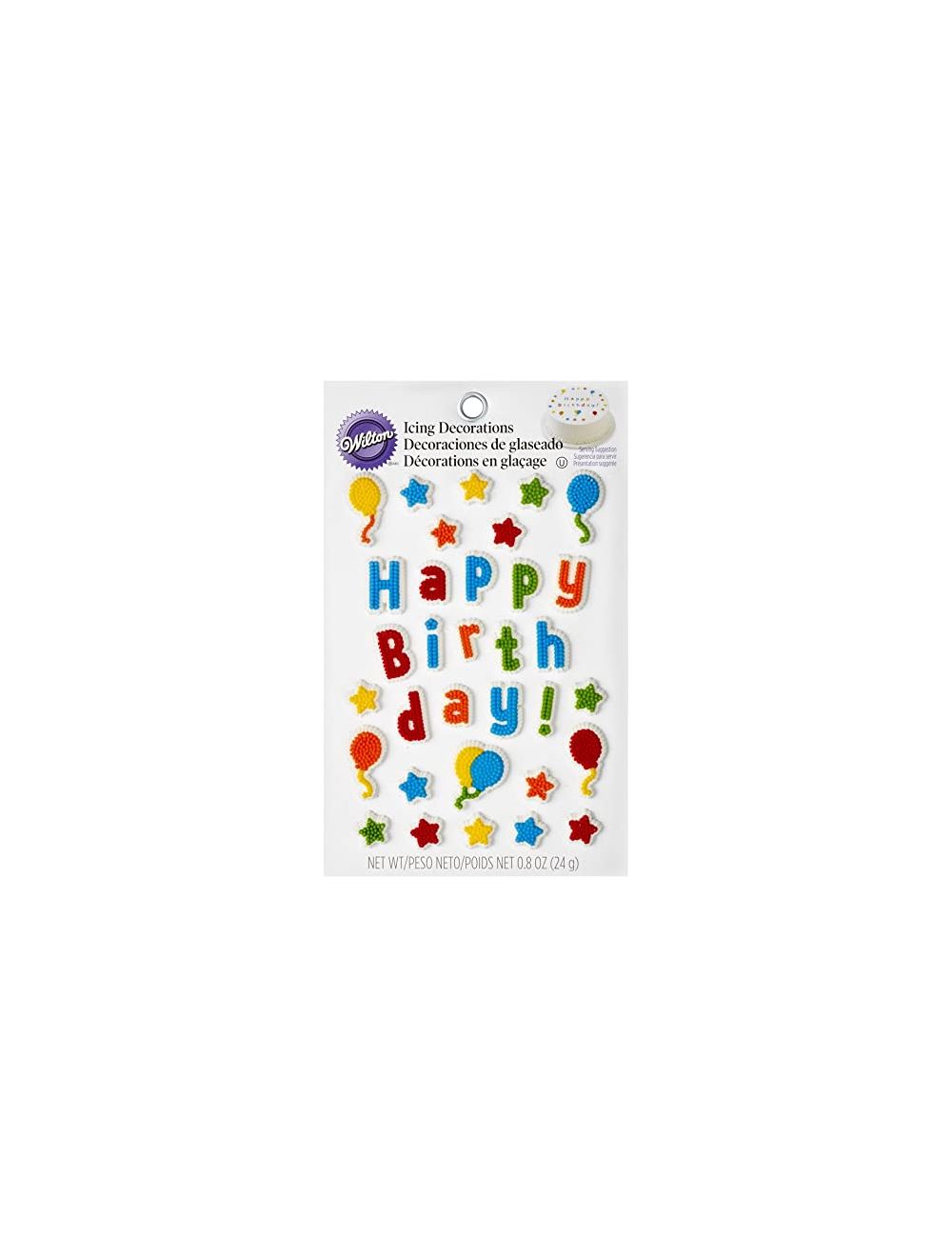 Wilton Happy Birthday Icing Decoration