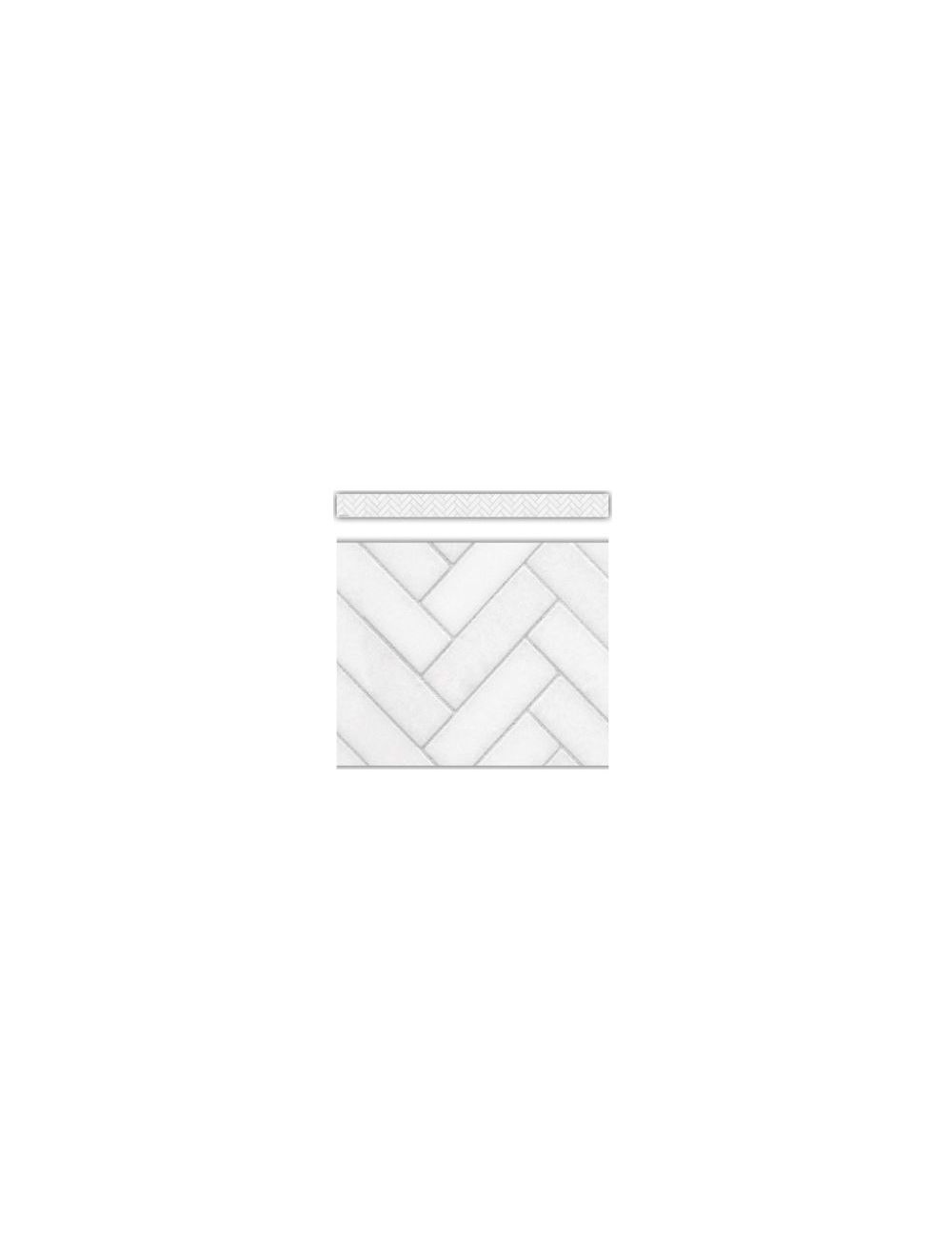 Modern Farmhouse White Herringbone Straight Border Trim