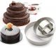 Circle Cake Pan Bakeware Set Stainless Steel 3pc