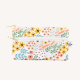 White Floral Pencil Pouch