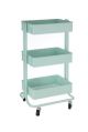 3-Tier Rolling Cart Mint