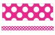 Hot Pink with Polka Dots Straight Borders