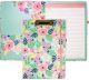 Mint Floral Clipboard Folio