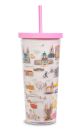 City Icons Tumbler with Straw