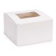 White Pastry Box with Window 6x6x3.5