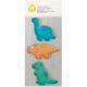 Dinosaur Cookie Cutters Set (Triceratops, T-Rex, Brontosaurus)