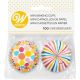 Colorful Polka Dot and Stripes Mini Baking Cups, 100-Count