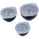 Wilton Navy Blue Covered Bowl Set 6pc