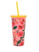 Las Flores Sip Sip Tumbler with Straw