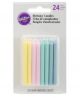 Pastel Birthday Candles 24pc