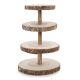 4-Tier Rustic Wood Slice Cupcake Stand