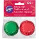 Wilton Mini Bake Cups Red and Green 100ct