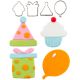 Cutie Cupcake Birthday Cutter Set 4pc