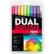 Tombow Bright Dual Brush Pen Art Markers 10pc