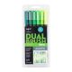 Tombow Green Blendables Dual Brush Pen Art Markers 6-Pack