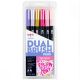 Tombow Sweetheart Dual Brush Pen Art Markers 6-Pack