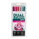 Tombow Very Berry Dual Brush Pen Art Marker 6-Pack