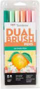 Tombow Just Peachy Dual Brush Pen Art Marker 6-Pack