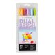 Tombow Yay Sorbet Dual Brush Pen Art Marker 6-Pack