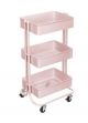 3-Tier Rolling Cart Blush