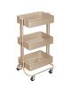 3-Tier Rolling Cart Champagne